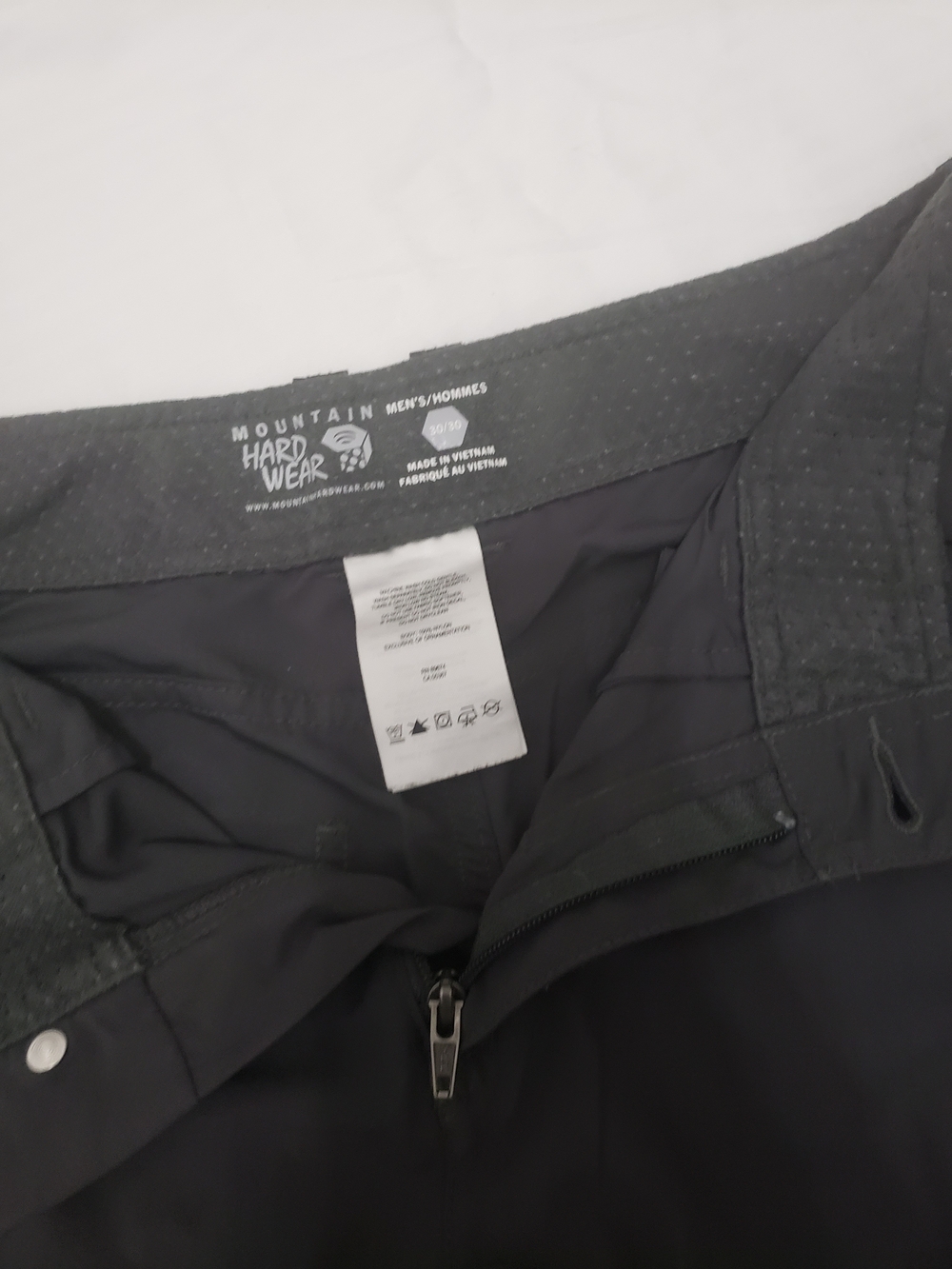 Mountain Hardwear Mens Black Nylon Hiking Pants Outdoor Utility Size 30x30